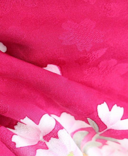 成人式振袖[ロマンチック]ローズピンクに紫ぼかし・桜とコスモス[身長169cmまで]No.614